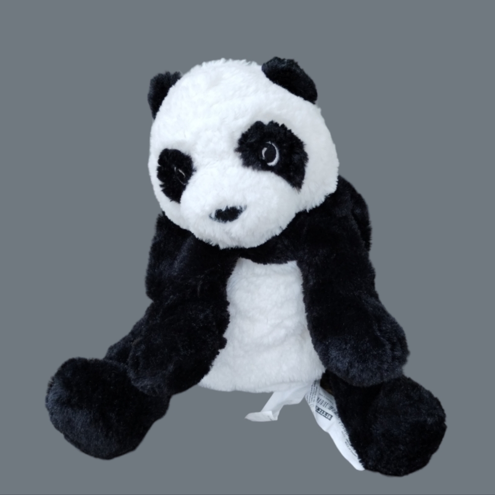 Ikea KRAMIG BLACK AND WHITE PANDA BEAR Stuffed Animal PLUSH SOFT TOY Lovey Cute